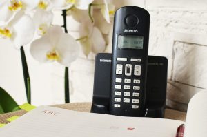 telephone on desk